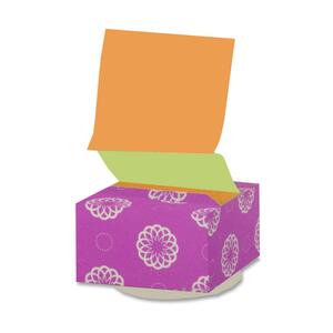 Post-it Samba Design Pop-up Desktop Grip Dispenser - 3" x 3" - Holds 200 Sheet of Note