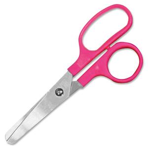 CLI Children's Bunt Blade Scissors - 5" Cutting Length - Blunted - Straight-left/right - Plastic, Stainless Steel - Assorted