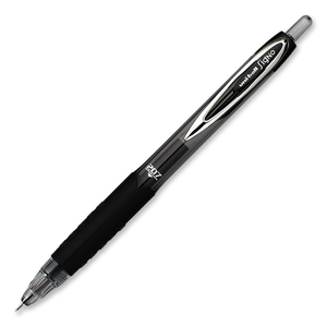 Uni-Ball 207 Needle Point Gel Pen - Needle Pen Point Style - 0.7 mm Pen Point Size - Black Ink - Black Barrel, Clear Barrel - 1 Each