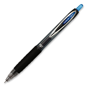 Uni-Ball 207 Needle Point Gel Pen - Needle Pen Point Style - 0.7 mm Pen Point Size - Blue Ink - Blue Barrel, Clear Barrel - 1 Each