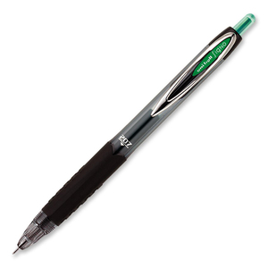 Uni-Ball 207 Needle Point Gel Pen - Needle Pen Point Style - 0.7 mm Pen Point Size - Green Ink - Green Barrel, Clear Barrel - 1 Each
