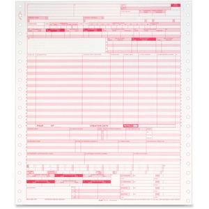 Tops UB-04 Continuous Billing Form - 2 Part - Carbonless - 11" x 9.5" Form Size - 1000 / Carton