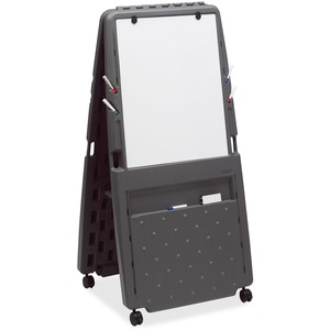 Mobile Presentation Flipchart Easel with Dry-erase Surface - Click Image to Close
