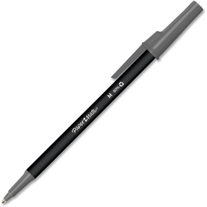 Sanford Write Bros Stick Ballpoint Pen - Black Ink - Transparent Barrel, Black Barrel - 1 Dozen