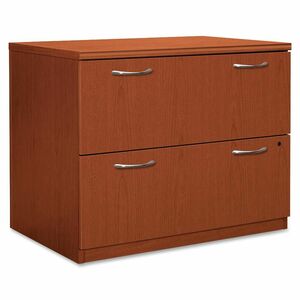 HON Park Avenue Lateral File - 36" Width x 24" Depth x 29" Height - 2 Drawer - Tri-oval Edge - Particleboard - Henna Cherry