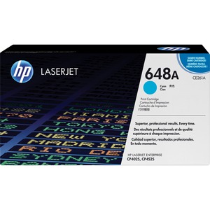 HP 648A (CE261A) Original Standard Yield Laser Toner Cartridge - Single Pack - Cyan - 1 Each