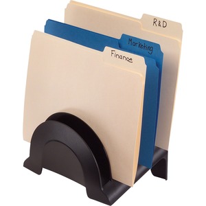 Rubbermaid Incline File Sorter - 9.5" x 6.37" x 7.37" - 6 Compartment(s) - Plastic - Black