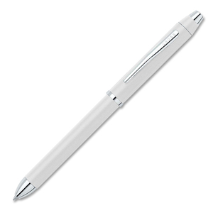 Cross Tech 3 Multifunction Pen - 0.5 mm Lead Size - Red Ink, Black Ink - Satin Chrome Barrel - 1 Each