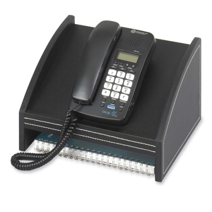 Safco Angled Platform Phone Stand - Polyurethane - Black