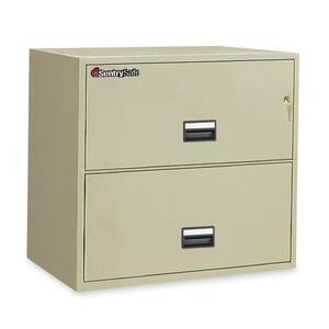 Sentry Safe 2L3010P Leteral Fire File Cabinet - 30" x 20.5" x 27.56" - 2 x File Drawer(s) - Letter, Legal - Fireproof, Security Lock - Putty