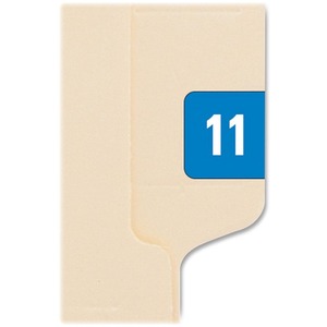 Smead Color Coded Label - 1" Width x 1.5" Length - 25/Sheet - 250 / Pack - Light Blue