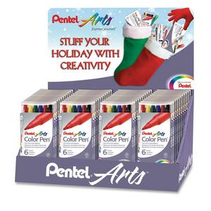 Pentel S360 Color Pen - Assorted Ink - 60 / Display Box