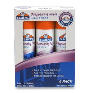 Elmer's All Purpose Glue Stick - 6 / Pack - Purple