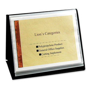 Lion Flip-N-Tell Display Book-N-Easels - Letter - 8.5" x 11" - Horizontal - 64 Chart - 1 Each - Black