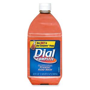 Henkel Dial Complete Foam Hand Soap Refill - 50oz - Anti-bacterial, Hypoallergenic - Amber