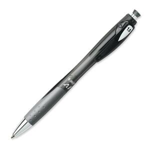 BIC AI Retractable Ballpoint Pen - 1 mm Pen Point Size - Black Ink - Silver Barrel, Black Barrel - 1 Dozen