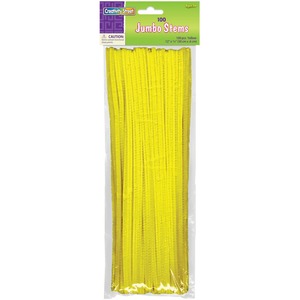 ChenilleKraft Jumbo Stem - 6mm x 12" - Yellow
