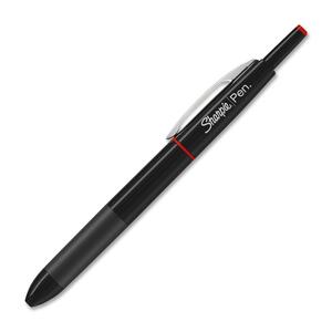 Sharpie Retractable Porous Point Pen - Red Ink - Black Barrel - 1 Each