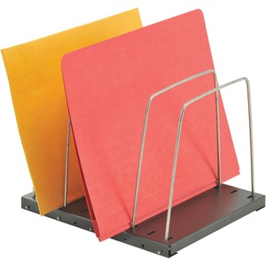 MMF Steelmaster Adjustable Wire Rack Organizer - 7.75" x 12" x 8.12" - 4 Pocket(s) - Steel - Black Base