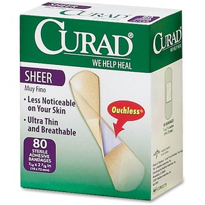 Medline CURAD Sheer Bandage - 80 / Pack - Clear