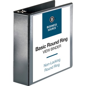 Round-ring 3" View Binder Black - Click Image to Close