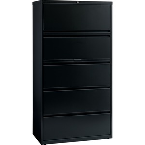 Telescoping Suspension 5 Drawer Black Files - Click Image to Close