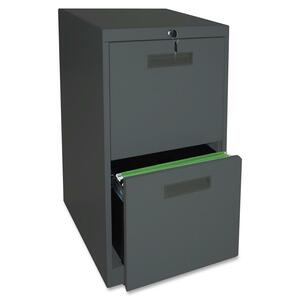 Lorell File/File Mobile Pedestal Files - 15" x 20" x 28" - Steel - Letter - Charcoal