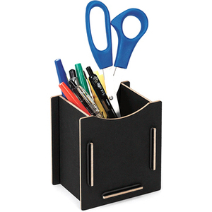 Fellowes Earth Series Pencil Cup - Rubber, Fiberboard - Black