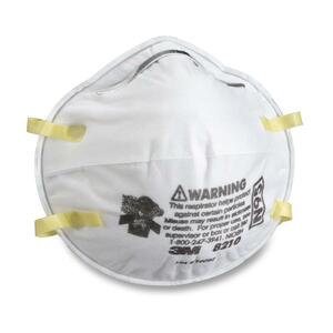 3M N95 Sanding and Fiberglass Insulation Respirator - 2 / Pack - White