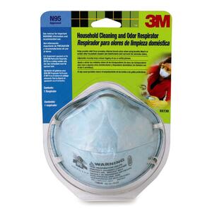 3M Household Cleaning and Bleach Odor Respirator - Soft Foam - 1 / Pack - White