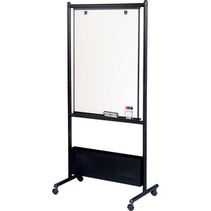 Balt Double-sided Dry Erase Nest Easel - 31.5" x 72" - Steel Frame - Black