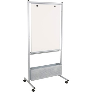Balt Double-sided Dry Erase Nest Easel - 31.5" x 72" - Steel Frame - Silver