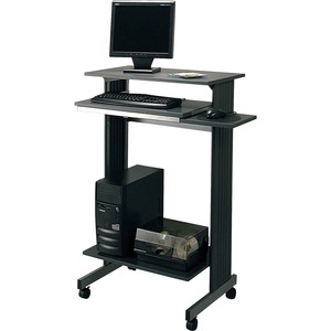 Buddy Euroflex Stand Up Height Fixed Workstation29.5" x 44" x 0.75" - Steel - Charcoal Gray