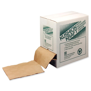 Sealed Air Kushion Kraft Paper Packaging Dispenser - 12" Width x 175ft Length - 150mil Thickness - Resilient, Lightweight, Perforated, Puncture Resistant