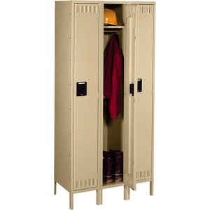 Tennsco Single-Tier Locker - Key Lock - 36" x 18" x 78" - Sand