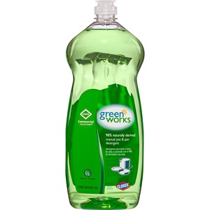 Green Works Pot & Pan Detergent - Liquid Solution - 38fl oz - Green