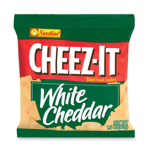 Sunshine Cheez-It White Cheddar Cracker - 1 Serving Bag - 1.5oz - 8 / Box