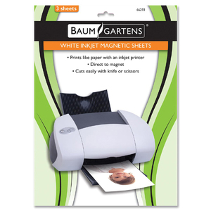 Baumgartens Printable Magnetic Sheet - 8.75" x 11.88" - White