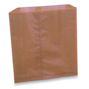 RMC RM Sanitary Disposal Wax Liner - Trash Bag - 9.87" x 9.25" x 3.25" - Kraft - 250 / Case - Brown