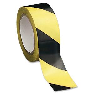 Sparco Marking/Hazard Tape - 2" Width x 108' Length - 1 Roll - Yellow, Black