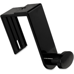 Advantus Over-the-Panel Single Garment Hook - 1 Hook - Plastic - Black