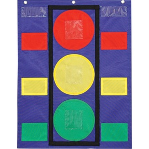 Carson-Dellosa Stoplight Pocket Chart - 26" x 19.75" - 6 Pocket(s) - Green, Yellow, Red