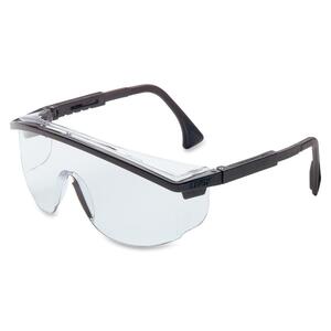 Uvex Astrospec 3000 Duoflex Safety Glass - Adjustable Size - Polycarbonate Lens - 1 Pair - Clear, Black