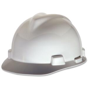 MSA V-Gard UniPro Suspension Slotted Cap - Standard Size - Polyethylene - 1 Each - White