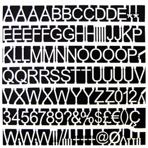 Bi-silque Letters/Numbers/Symbols Set - 0.75"Silver