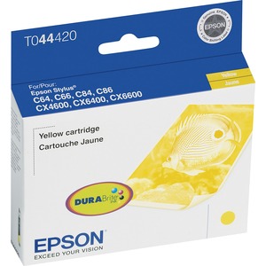 Epson T0444 Yellow Ink Cartridge - Inkjet - 400 Page - Yellow - 1