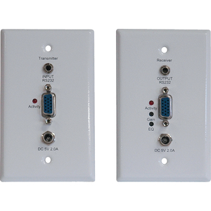 VGA W/ RS232 SERIAL OVER CAT5 EXTENDER WALLPLATE KIT &nbsp;<img src="/images/free_ground_shipping.gif" border="0" alt="Free Ground Shipping" title="Free Ground Shipping" >