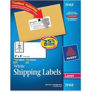1250/Box Shipping Label