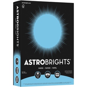 Astro Astrobrights Premium Colored Paper - Letter - 8.5" x 11" - 24lb - 500 x Sheet - Lunar Blue