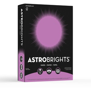 Astro Astrobrights Premium Colored Paper - Letter - 8.5" x 11" - 24lb - 500 x Sheet - Planetary Purple